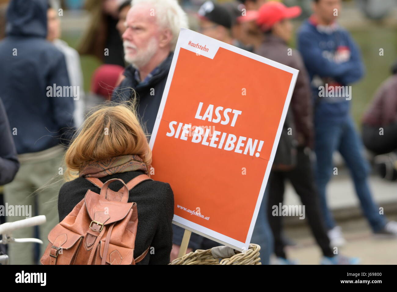 Vienna, Austria.  Saturday, May 20th 2017. Numerous Afghan associations, non-governmental organizations and political organizations are protesting against deportations to Afghanistan on Saturday. Franz Perc / Alamy Live News. Stock Photo