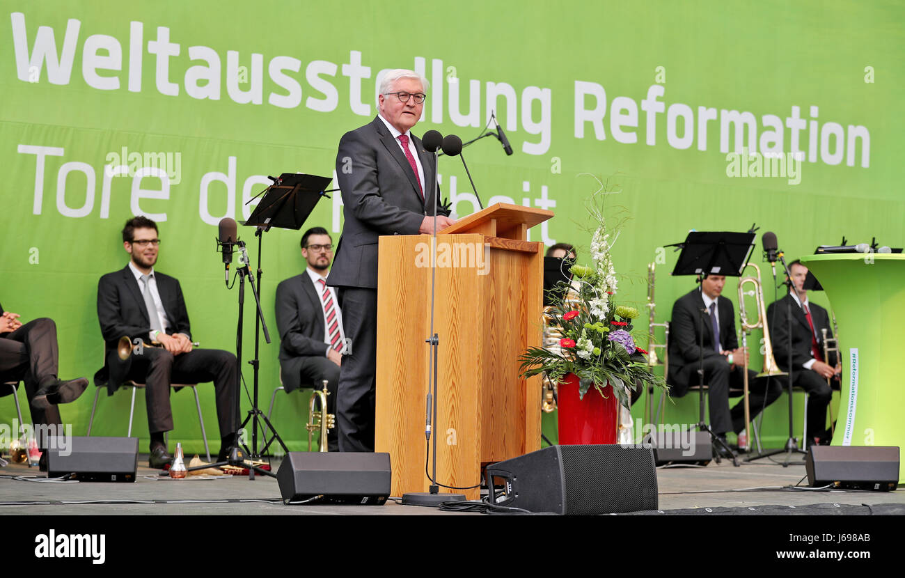 Wittenberg, Germany. 20th May, 2017. The German president FrankWalter