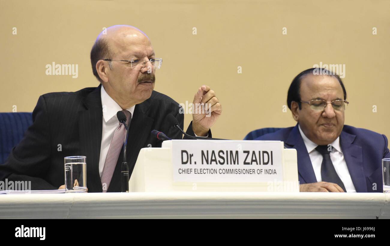 NEW DELHI INDIA MAY 20 Chief Election Commission Dr Nasim Zaidi 