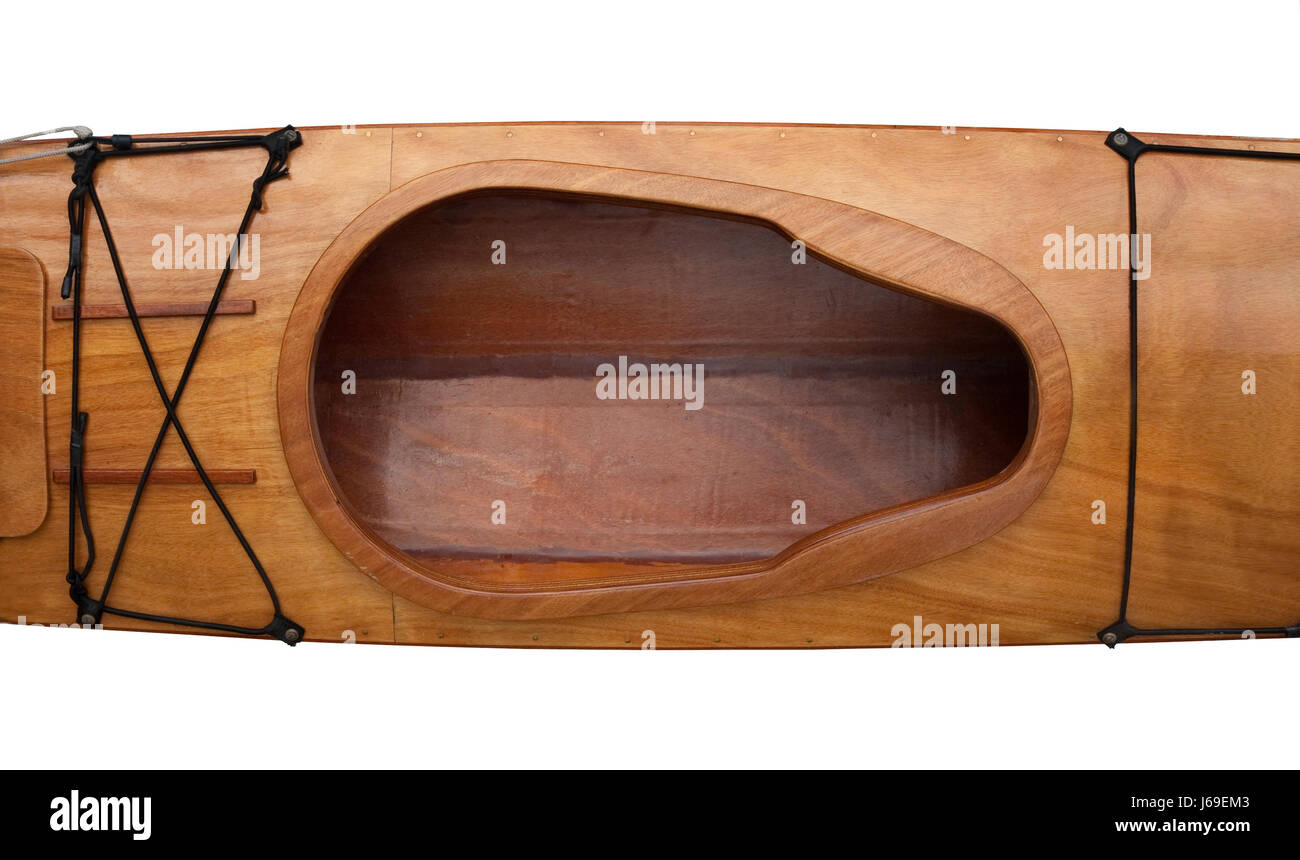 wood kayak deck plywood cockpit salt water sea ocean water wood brown