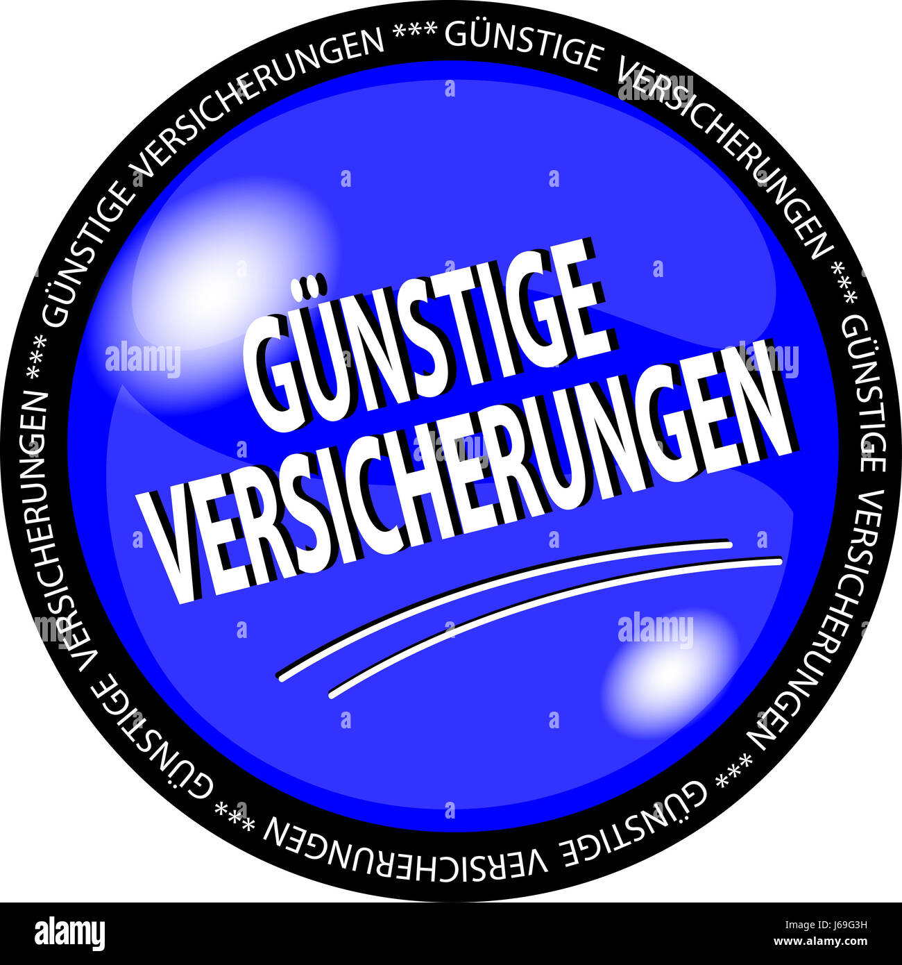 button cheap insurance blue Stock Photo - Alamy