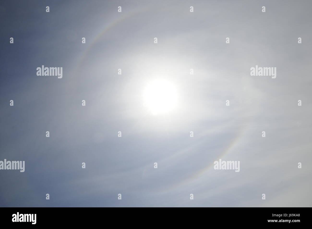 sun with halo Stock Photo