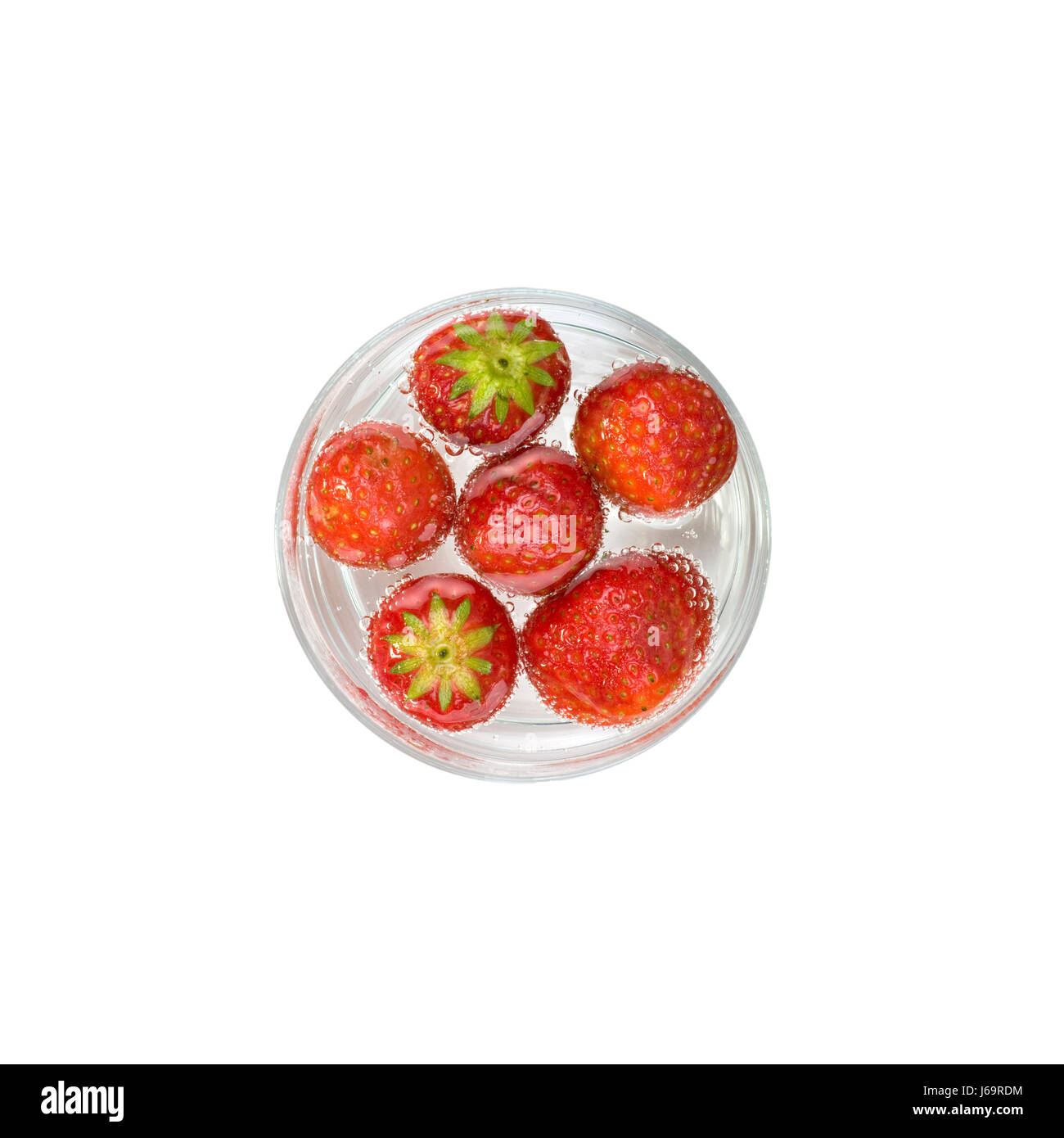strawberries in glass Stock Photo - Alamy