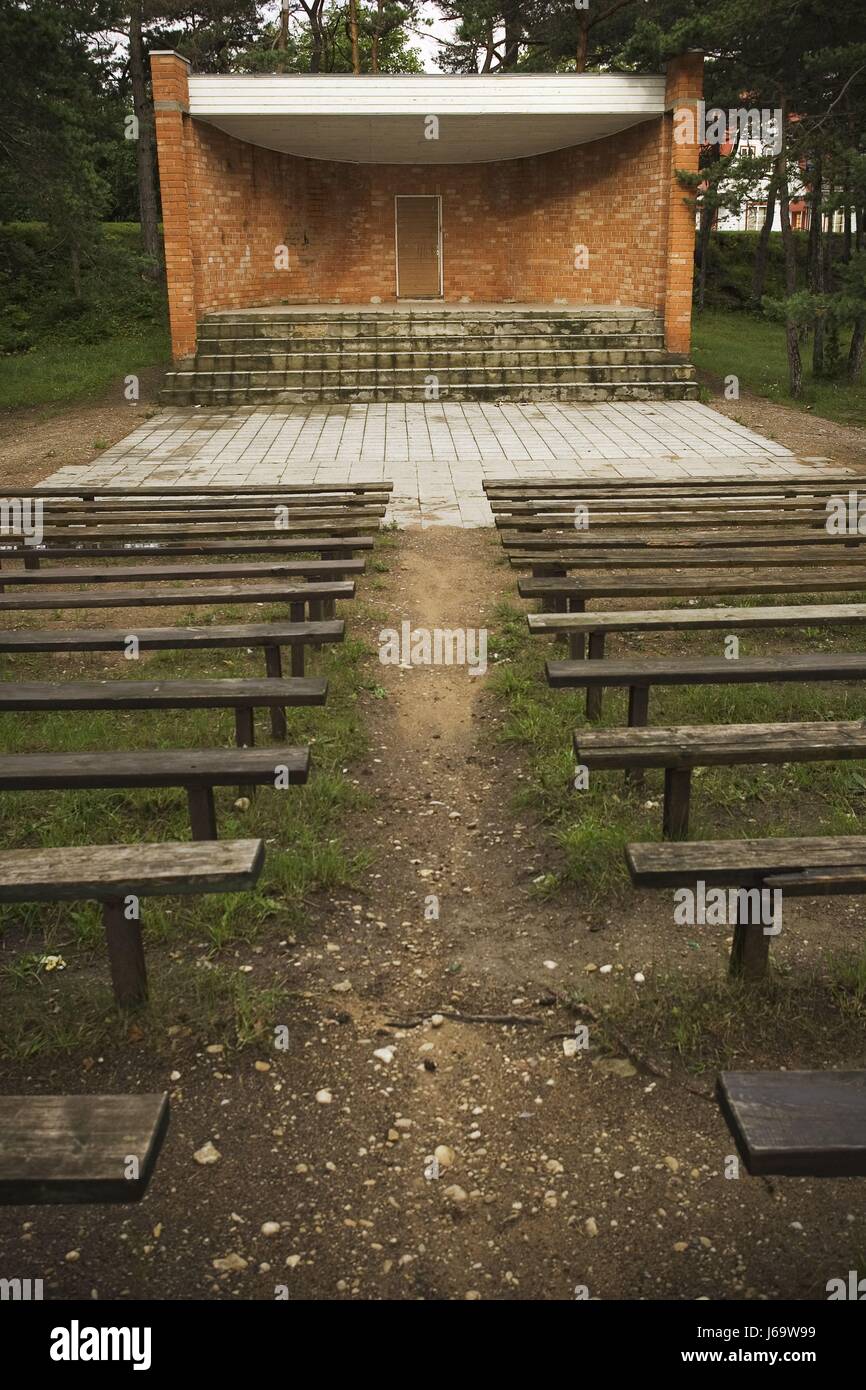 stool tree trees benches wall series photography photo picture image