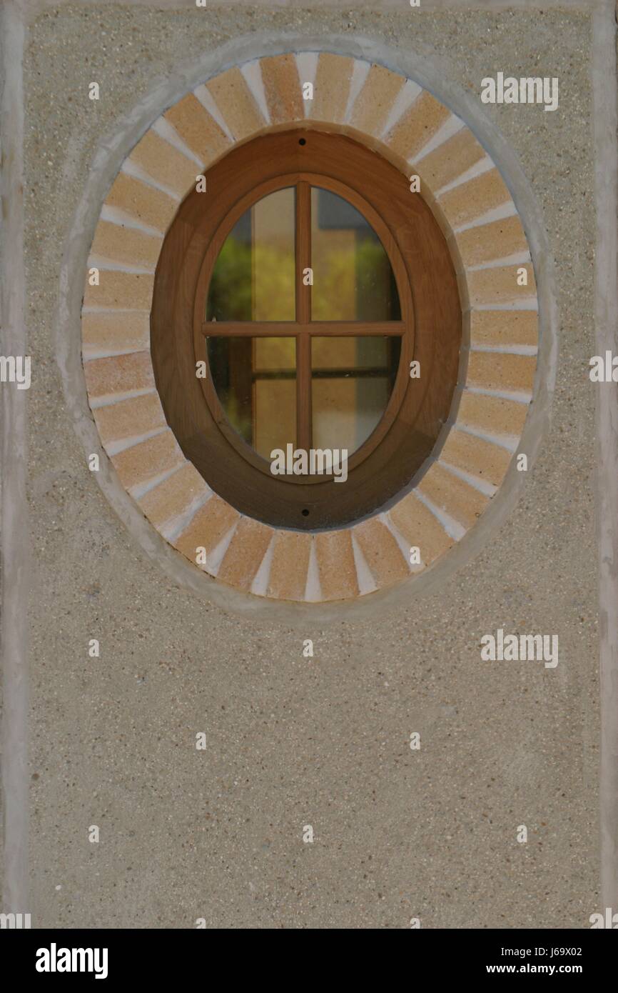 glass chalice tumbler window porthole dormer window pane round about reflection Stock Photo Alamy