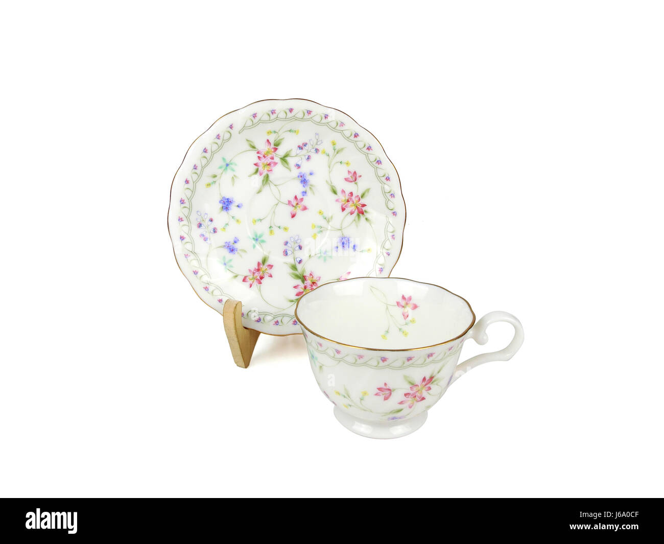 Chinese set of tea cups on white background Stock Photo Alamy