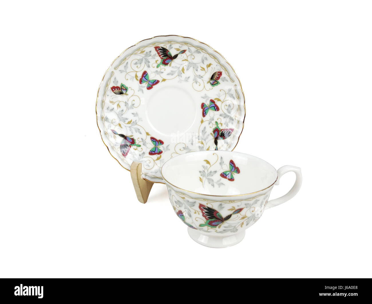 Chinese set of tea cups on white background Stock Photo Alamy