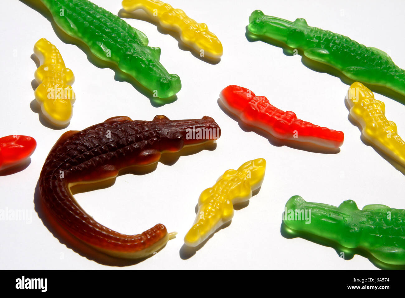 food aliment sweet sweets crocodile candy candies colors colours child  children Stock Photo - Alamy