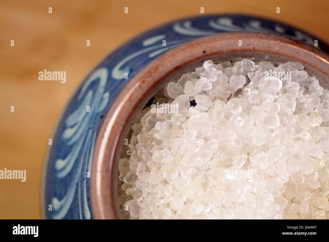 bath salts in a ceramic vessel Stock Photo