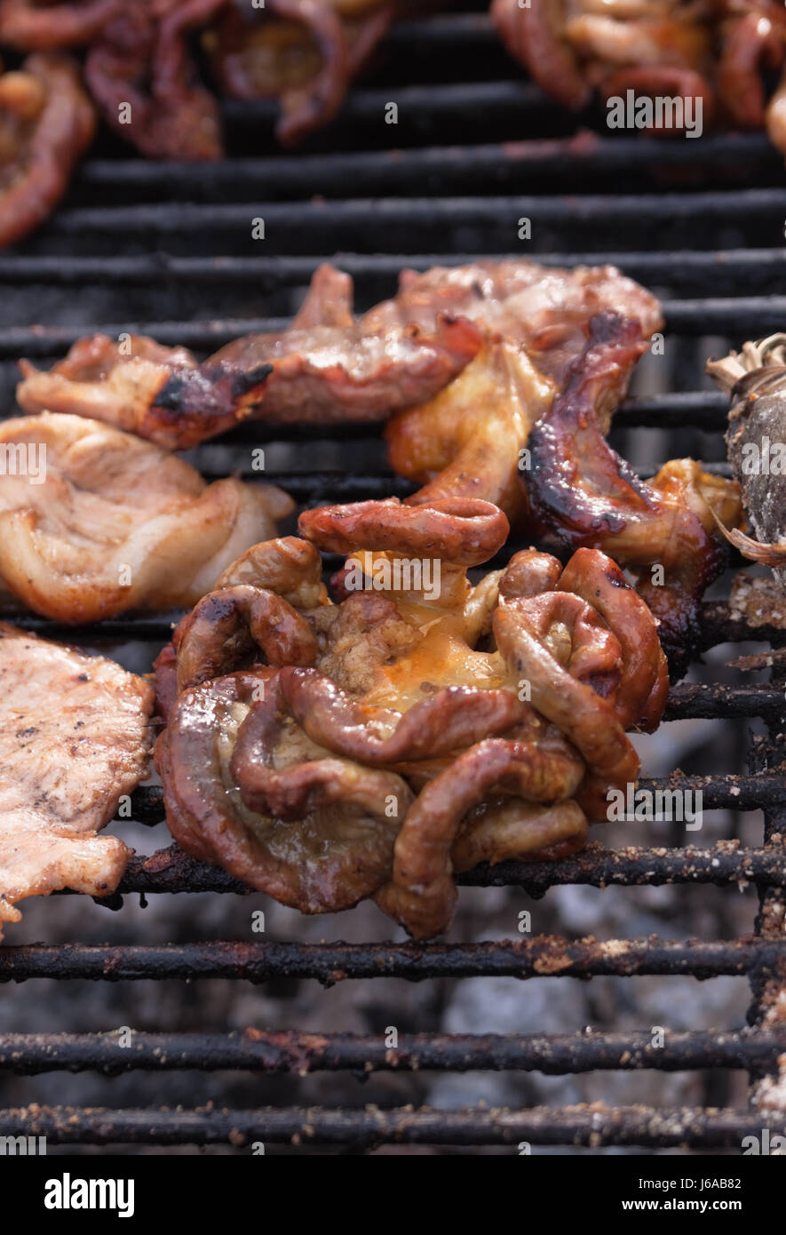 coal food dish meal grill barbecue barbeque inwards intestine organs