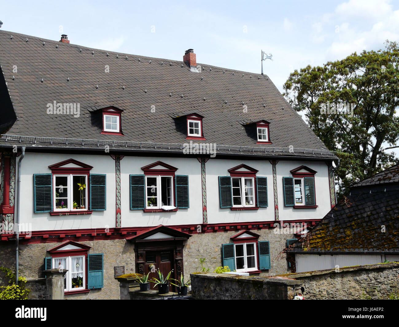 rubble house building historical home dwelling house residential building Stock Photo