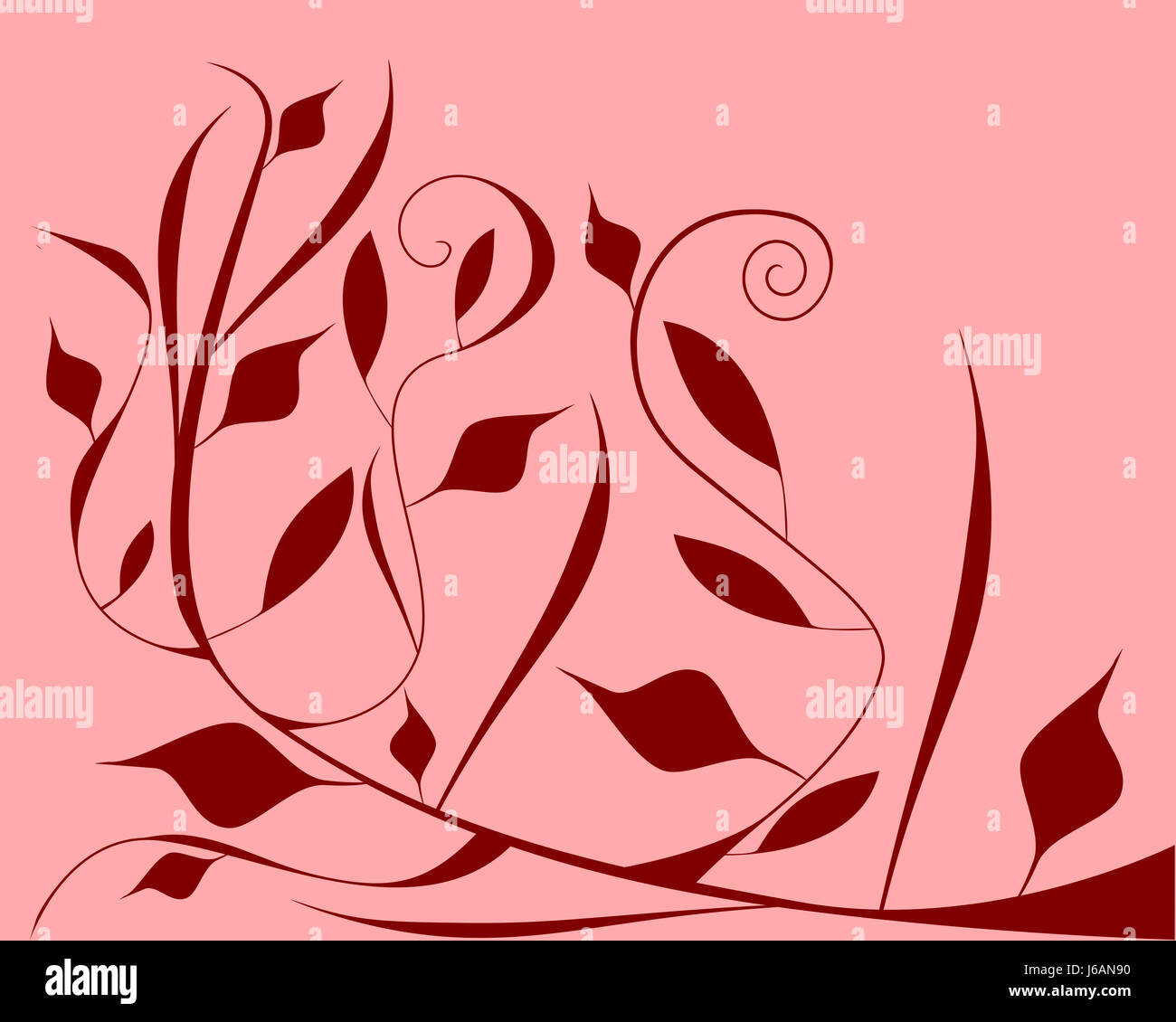 floral design on pink background Stock Photo