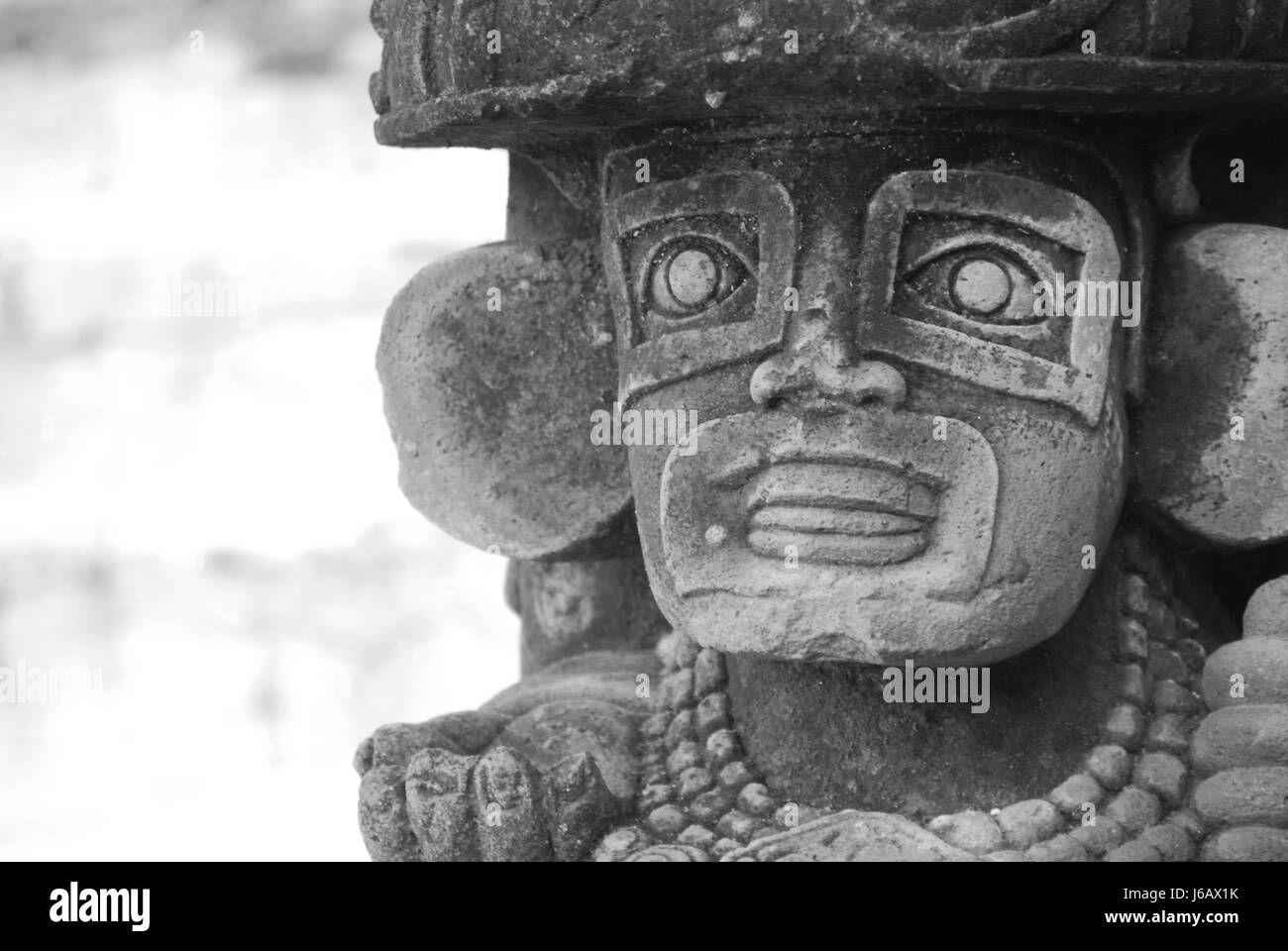 men man stone male masculine face sculpture masks tropical sculptures faces Stock Photo