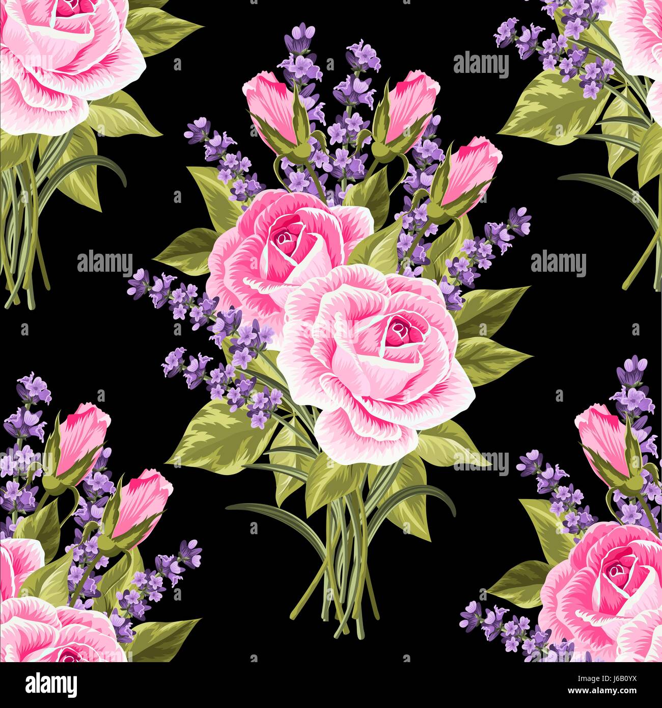 Seamless floral pattern with flowers Stock Vector Image & Art - Alamy