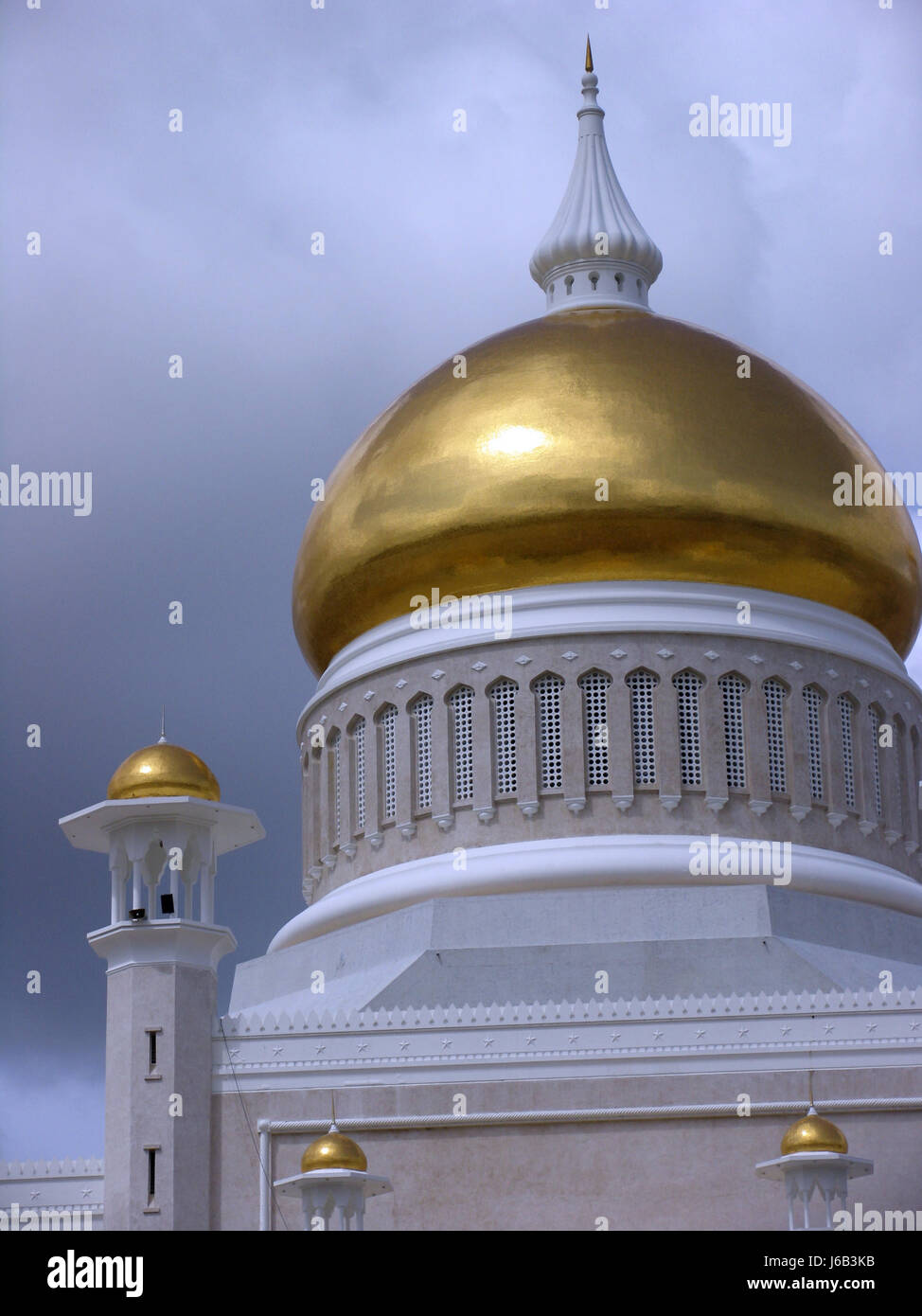 religion heaven paradise dome golden islam mosque brunei blue historical big Stock Photo