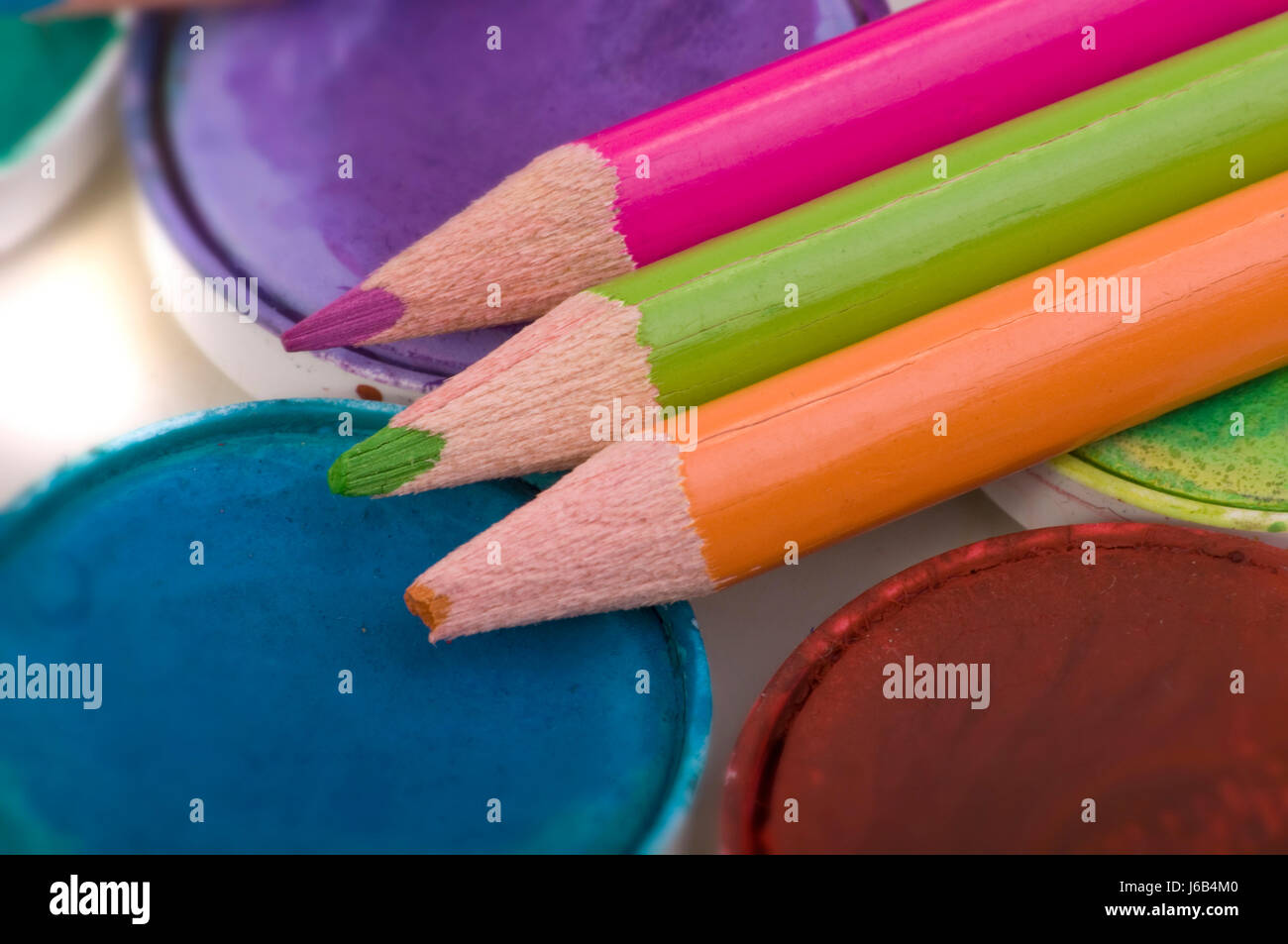 coloured colourful gorgeous multifarious richly coloured colored pencils draw Stock Photo