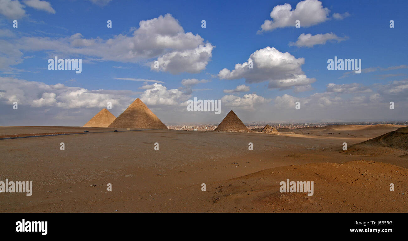 cairo pyramids view Stock Photo