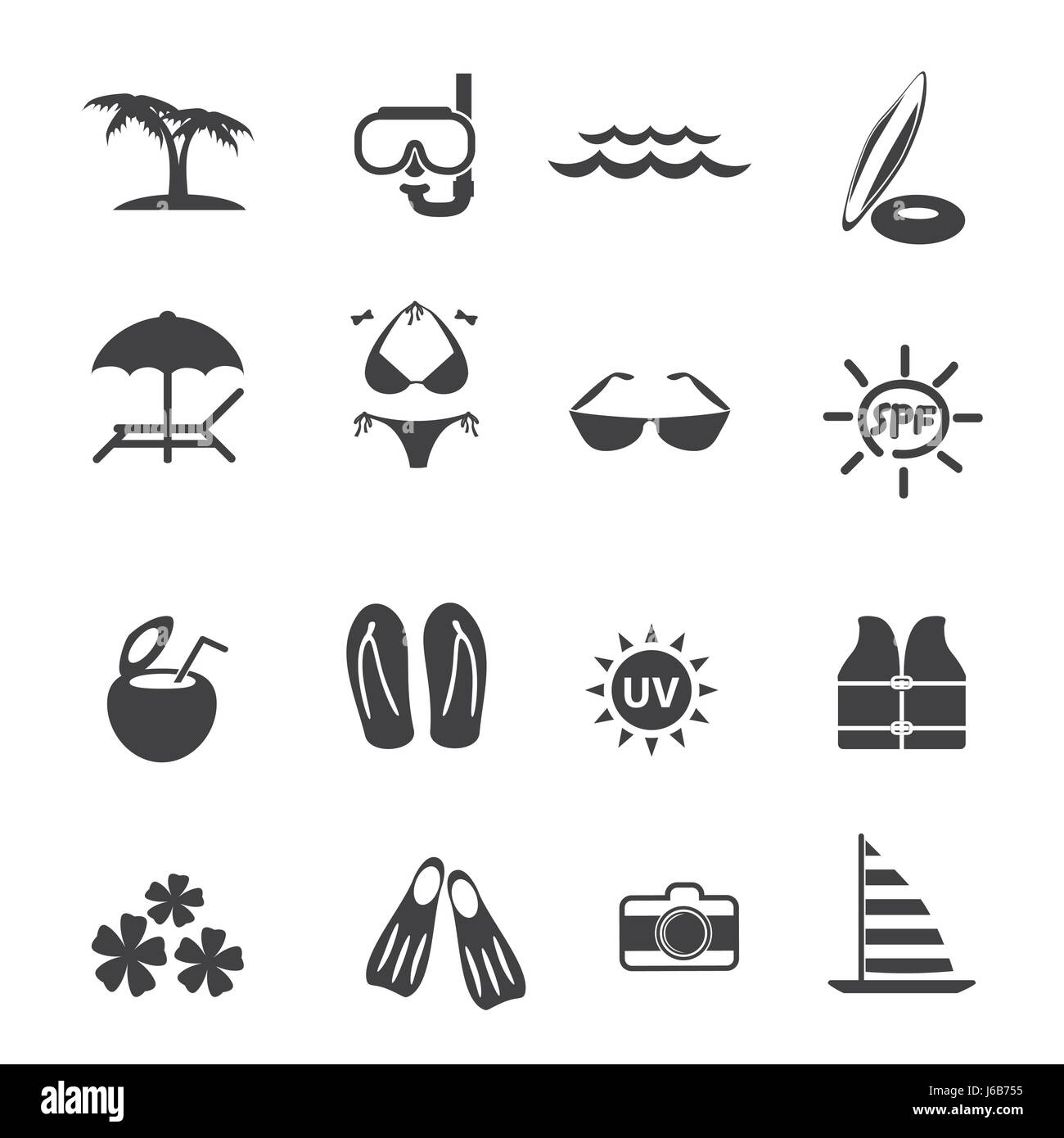 Travel Vacation icons set Stock Vector Image & Art - Alamy