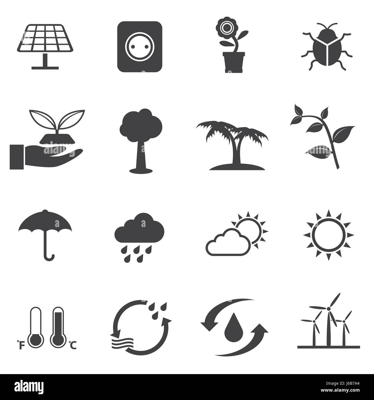 Alternative energy icon black Black and White Stock Photos & Images - Alamy