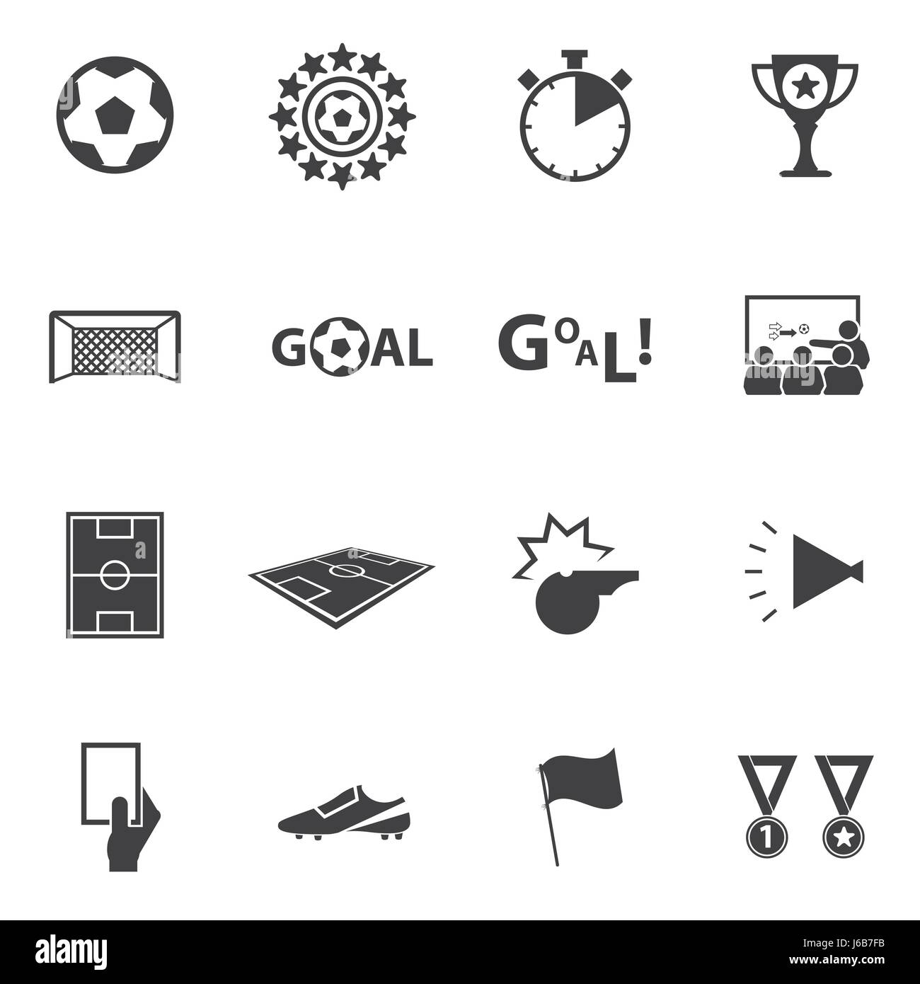 Soccer football icons set Stock Vector Image & Art Alamy