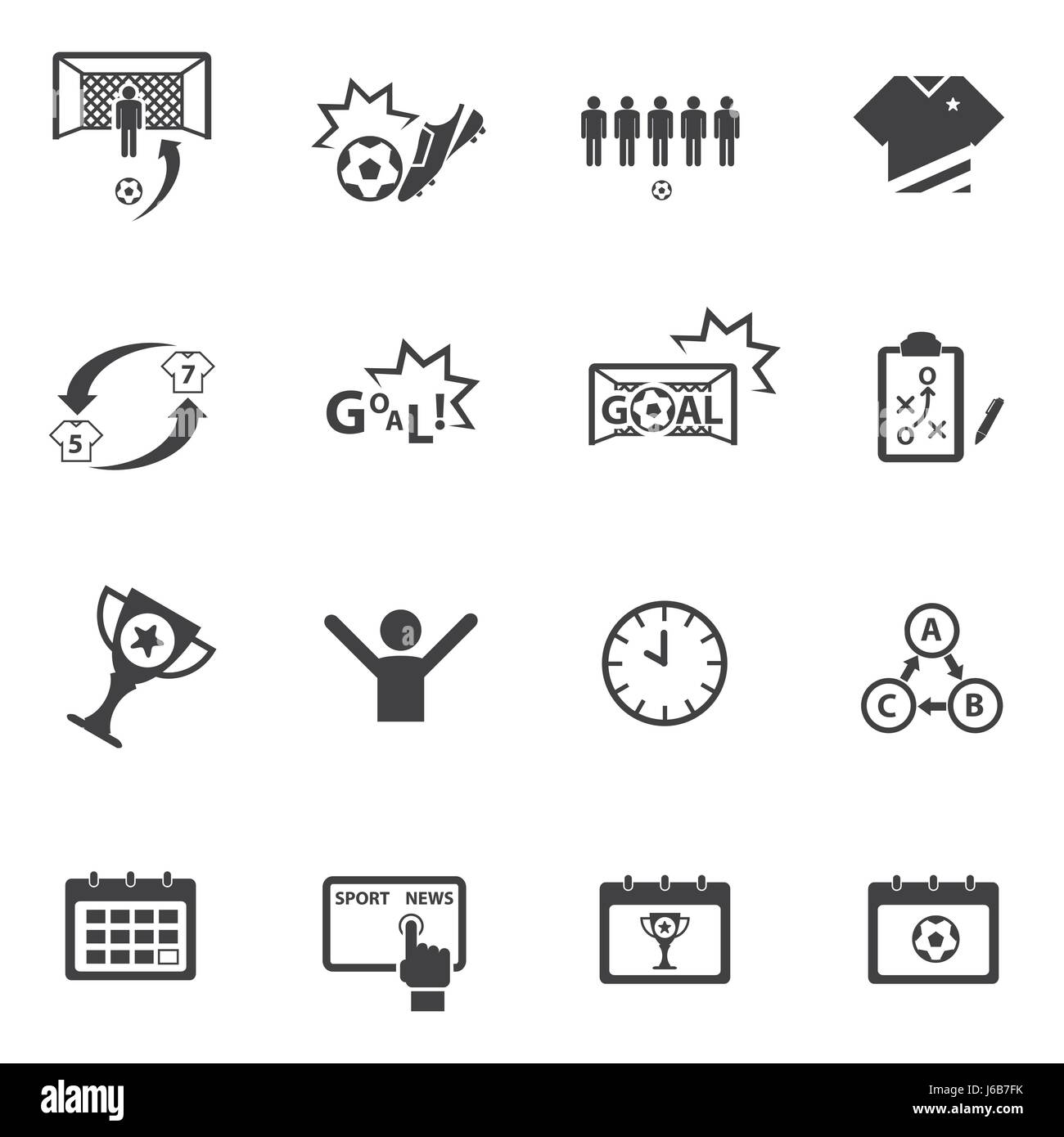 Soccer football icons set Stock Vector Image & Art - Alamy