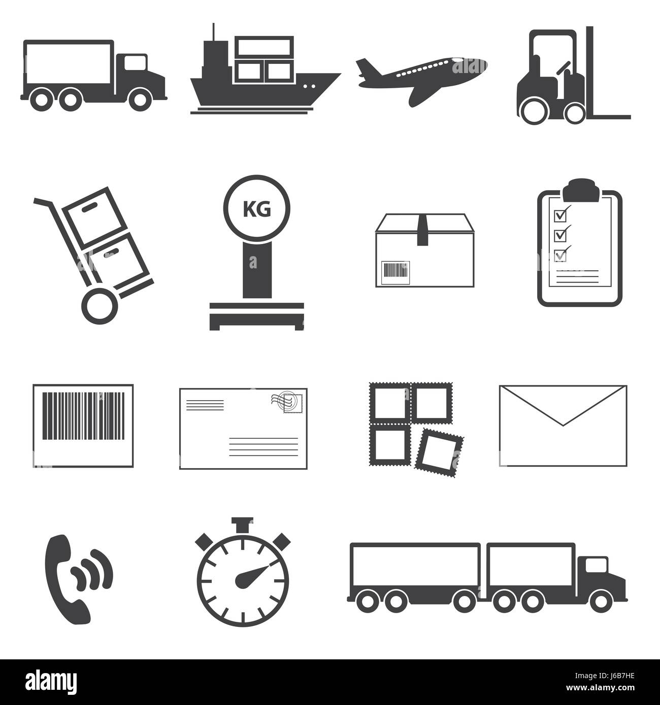 Logistic icon set Stock Vector Image & Art - Alamy