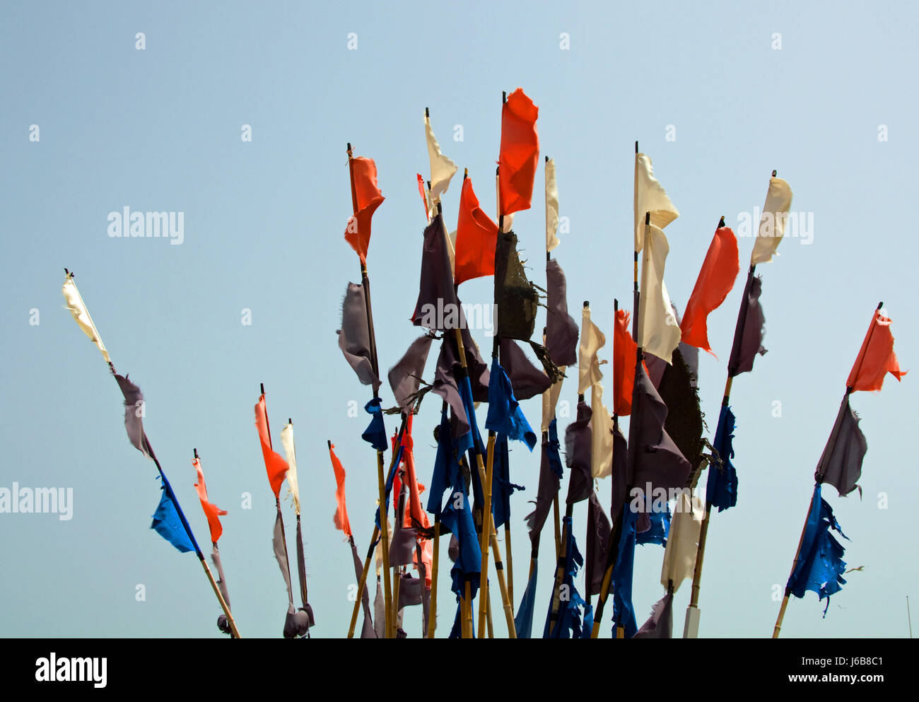 angle fish flag fisherman flags pennant buoy coloured colourful gorgeous Stock Photo