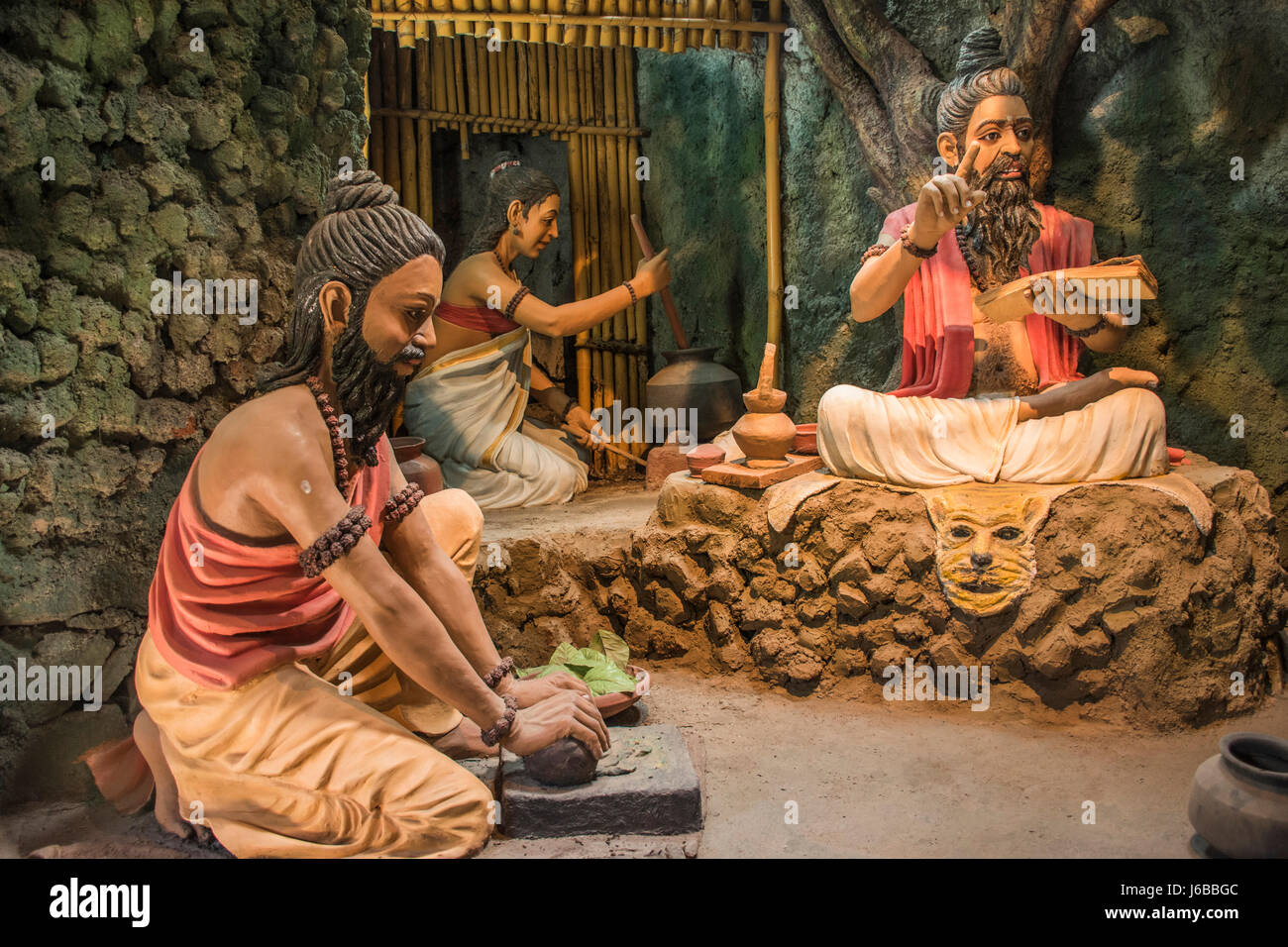 Ancient Indian medicine making , Kaneri Math, Kolhapur, Maharashtra Stock Photo