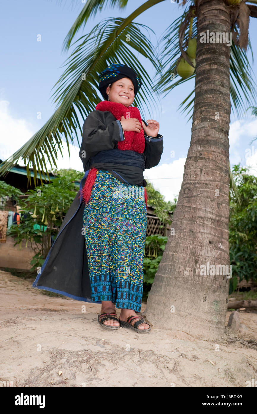 asian woman,yao ethnic group in costume Stock Photo