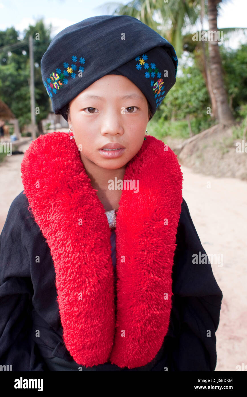asian woman,yao ethnic group in costume Stock Photo