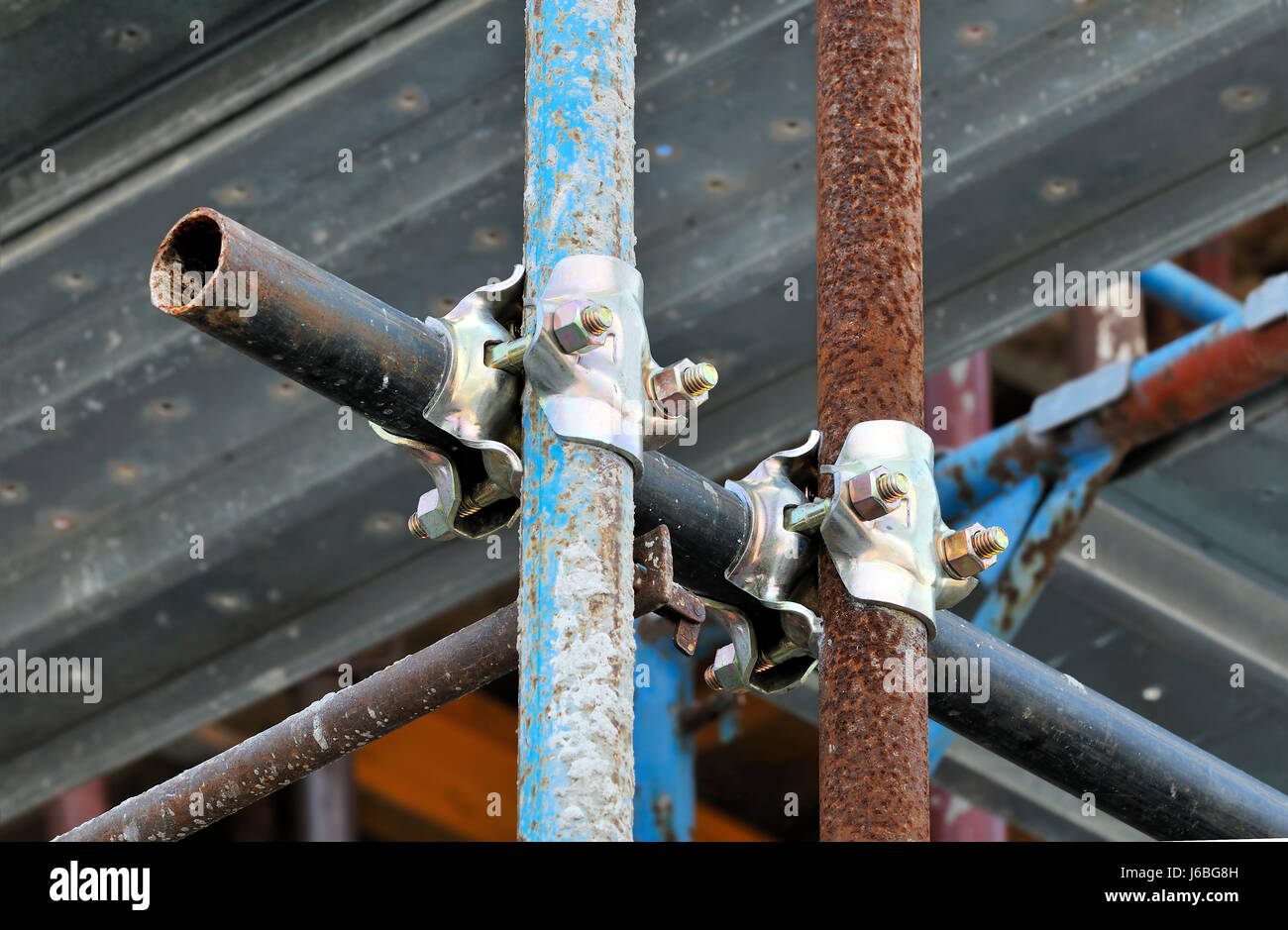 industry industrial engineering scaffold scaffolding scene location site Stock Photo Alamy