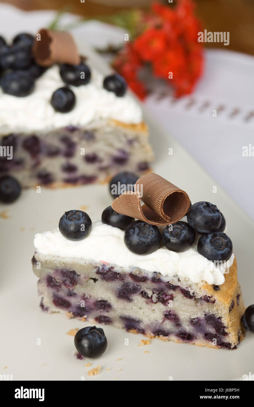blueberry pie piece Stock Photo