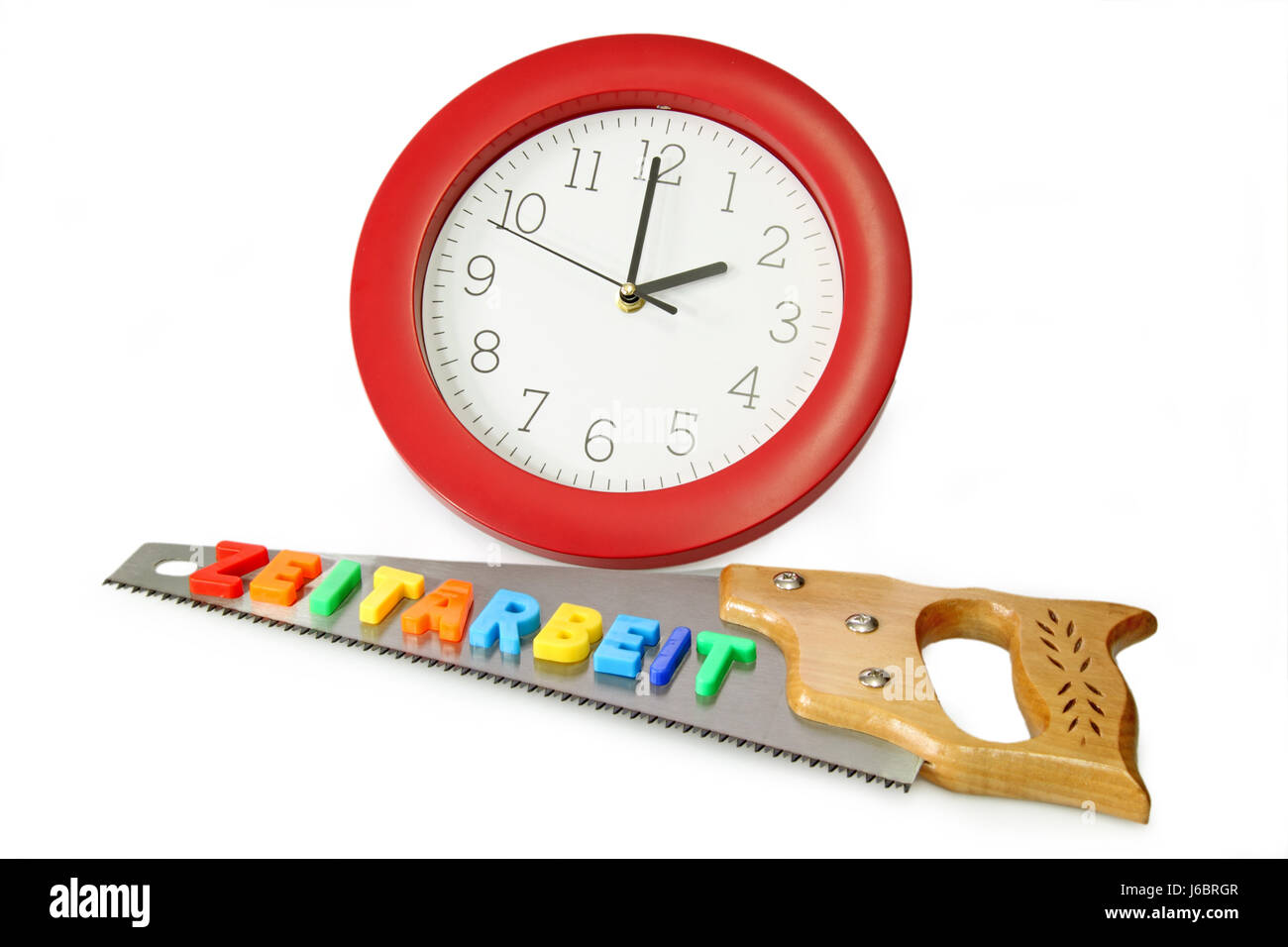 clock time time measurement myth saw handsaw time-work short time clock time Stock Photo