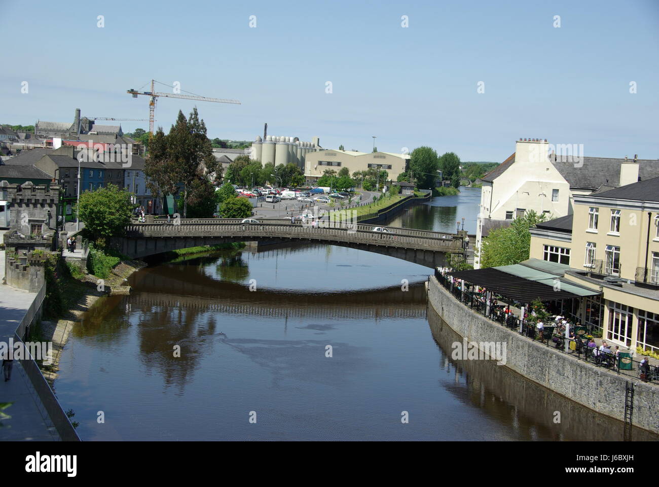 bridge ireland house building city town bridge centre ireland crossing Stock Photo