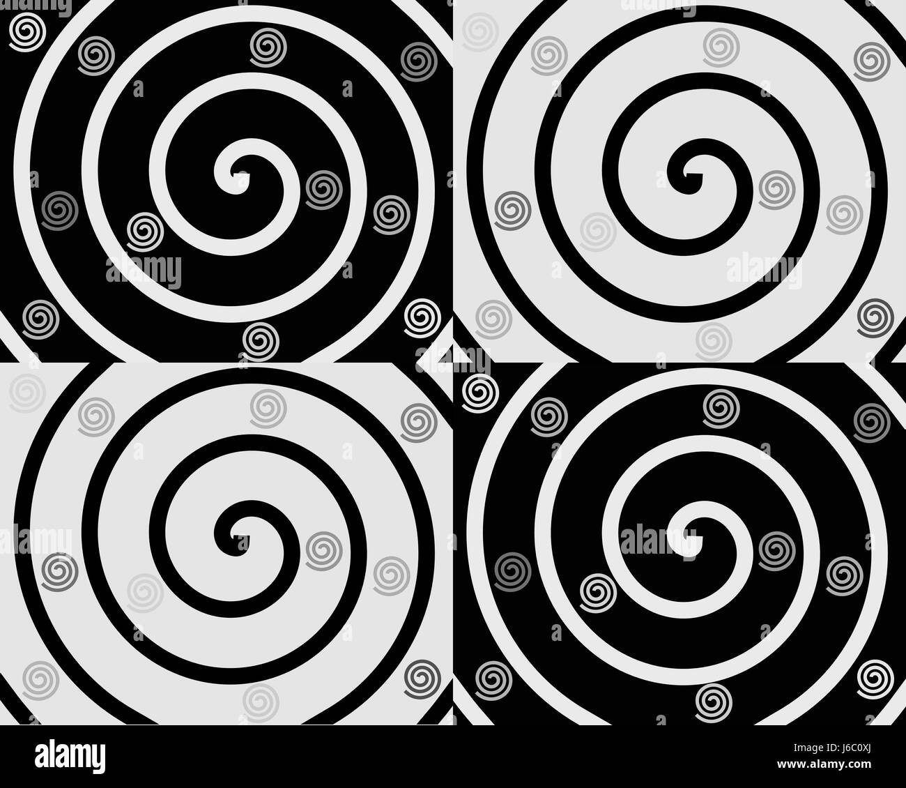 spirals on black and white background Stock Photo - Alamy