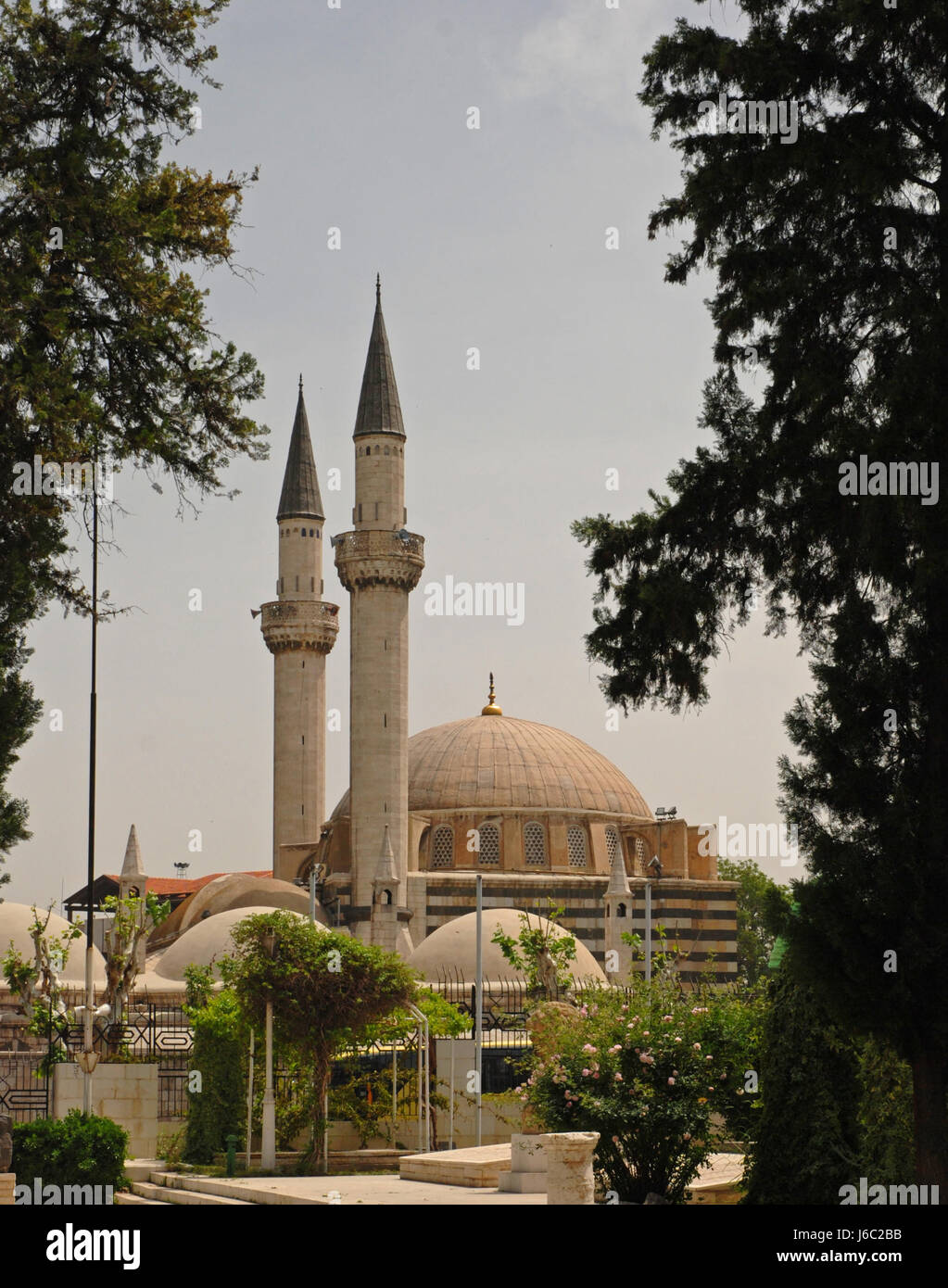 tower belief islam mosque tower religion belief dome syria islam mosque Stock Photo