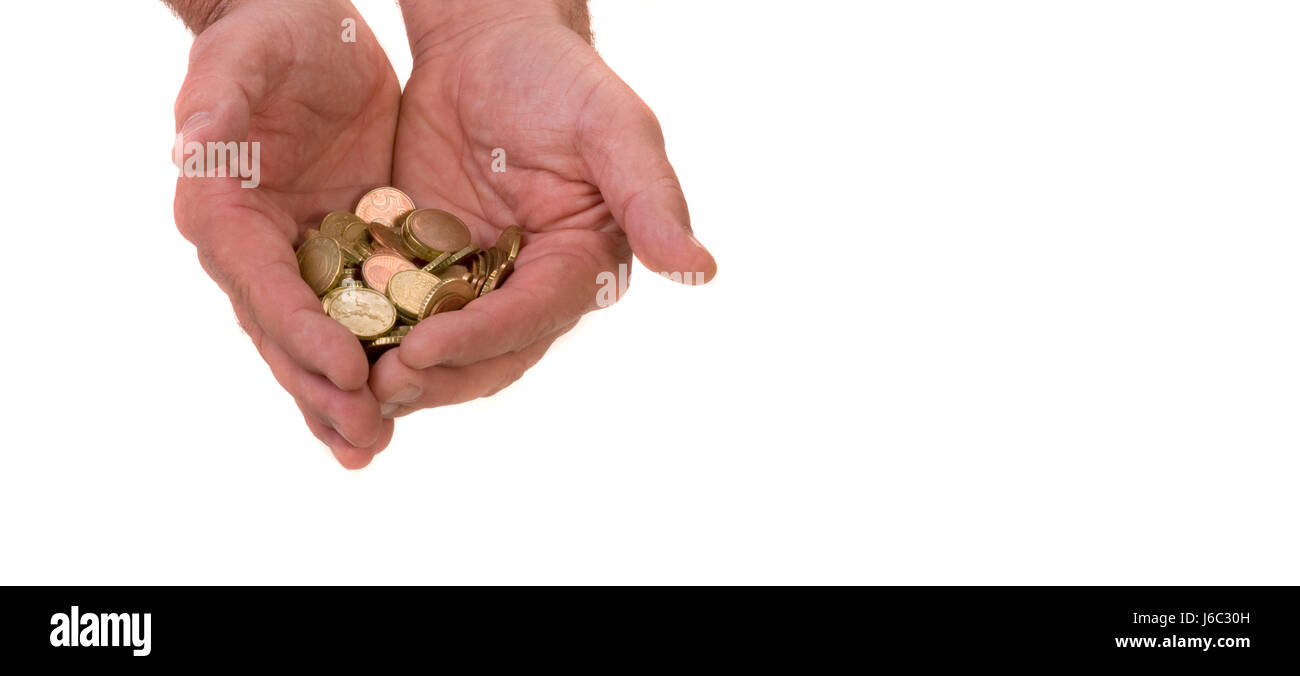 pay hand currency change count payment census money hand hands isolated Stock Photo