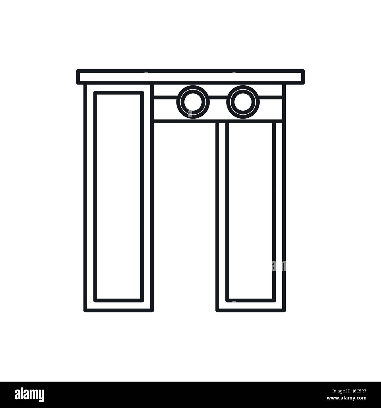 Security gates with metal detector icon Stock Vector Image & Art - Alamy