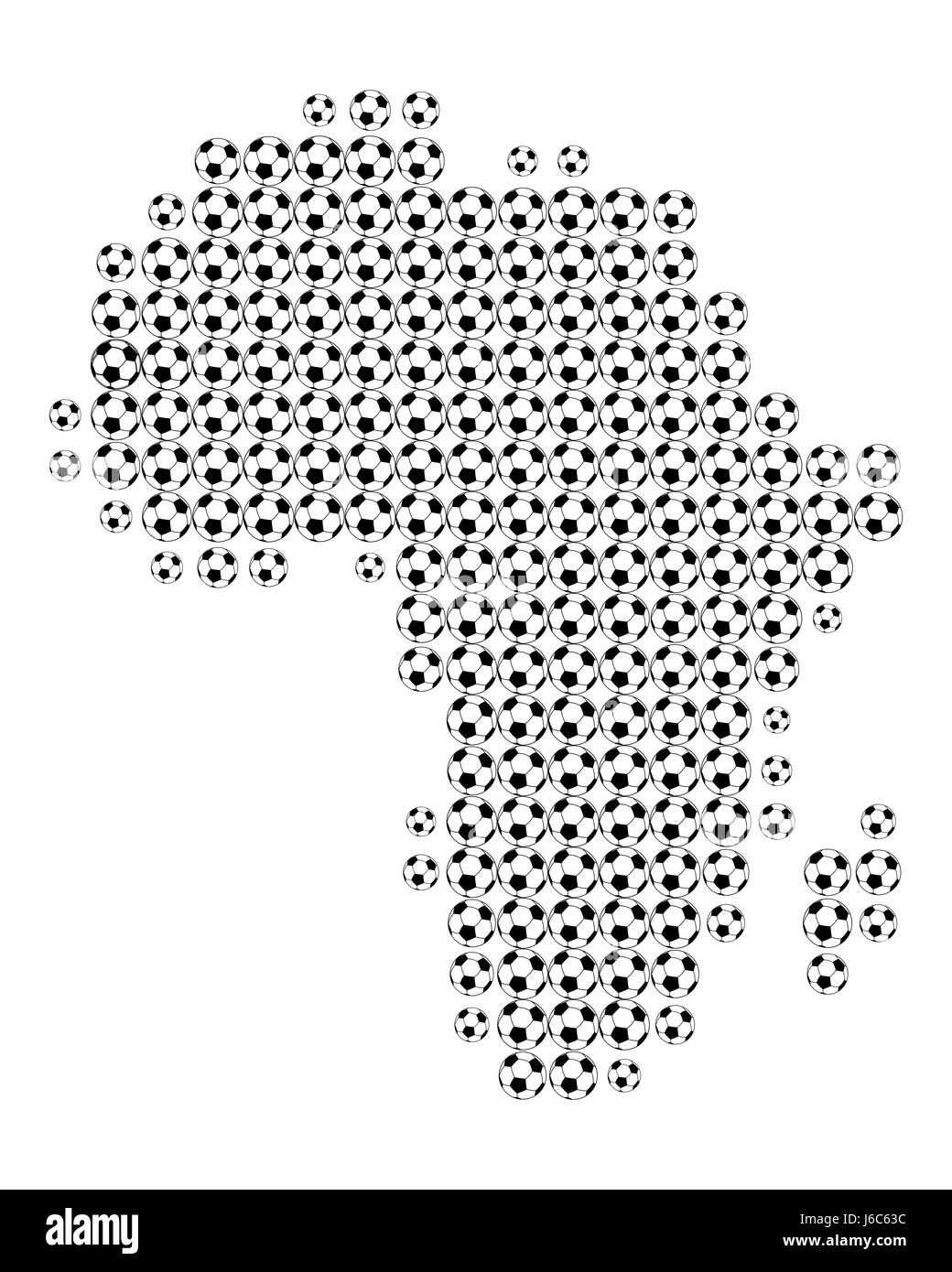 map of africa in soccer balls Stock Photo Alamy