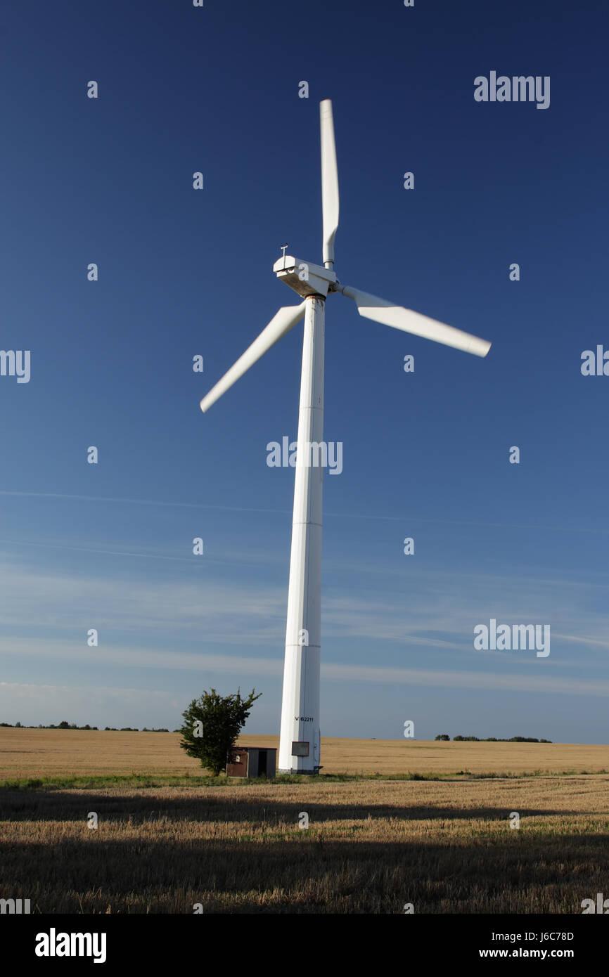 pinwheel on a field in nordvorpommern Stock Photo