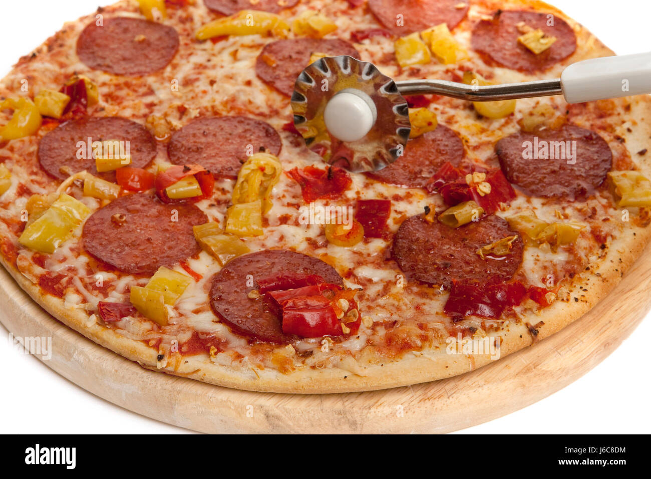 Pizza Salami Restaurant Gourmet Pizza Fireplace Stove Food Dish Meal Stock Photo Alamy