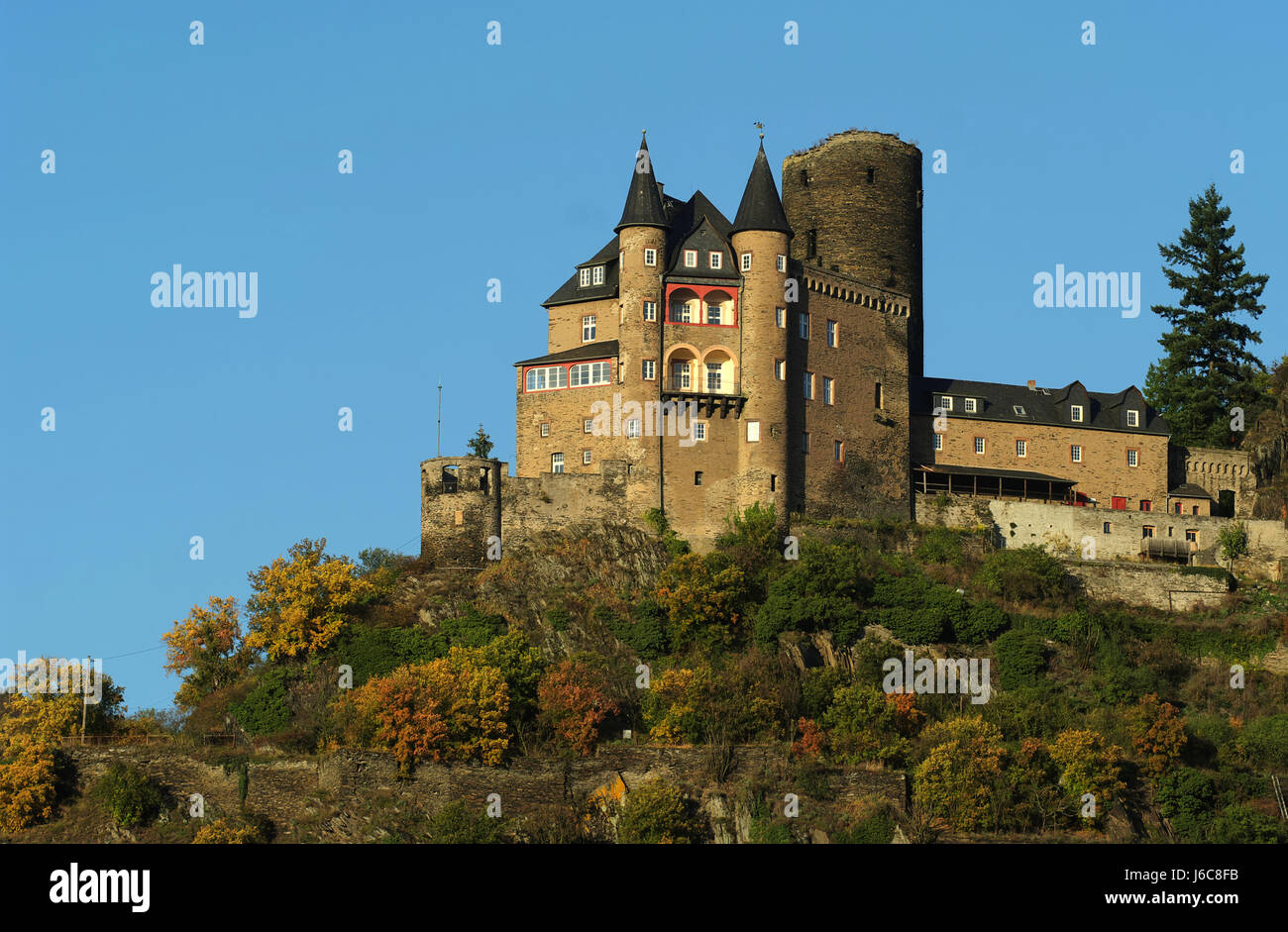 historical fortress saint chateau castle private tower historical waters Stock Photo