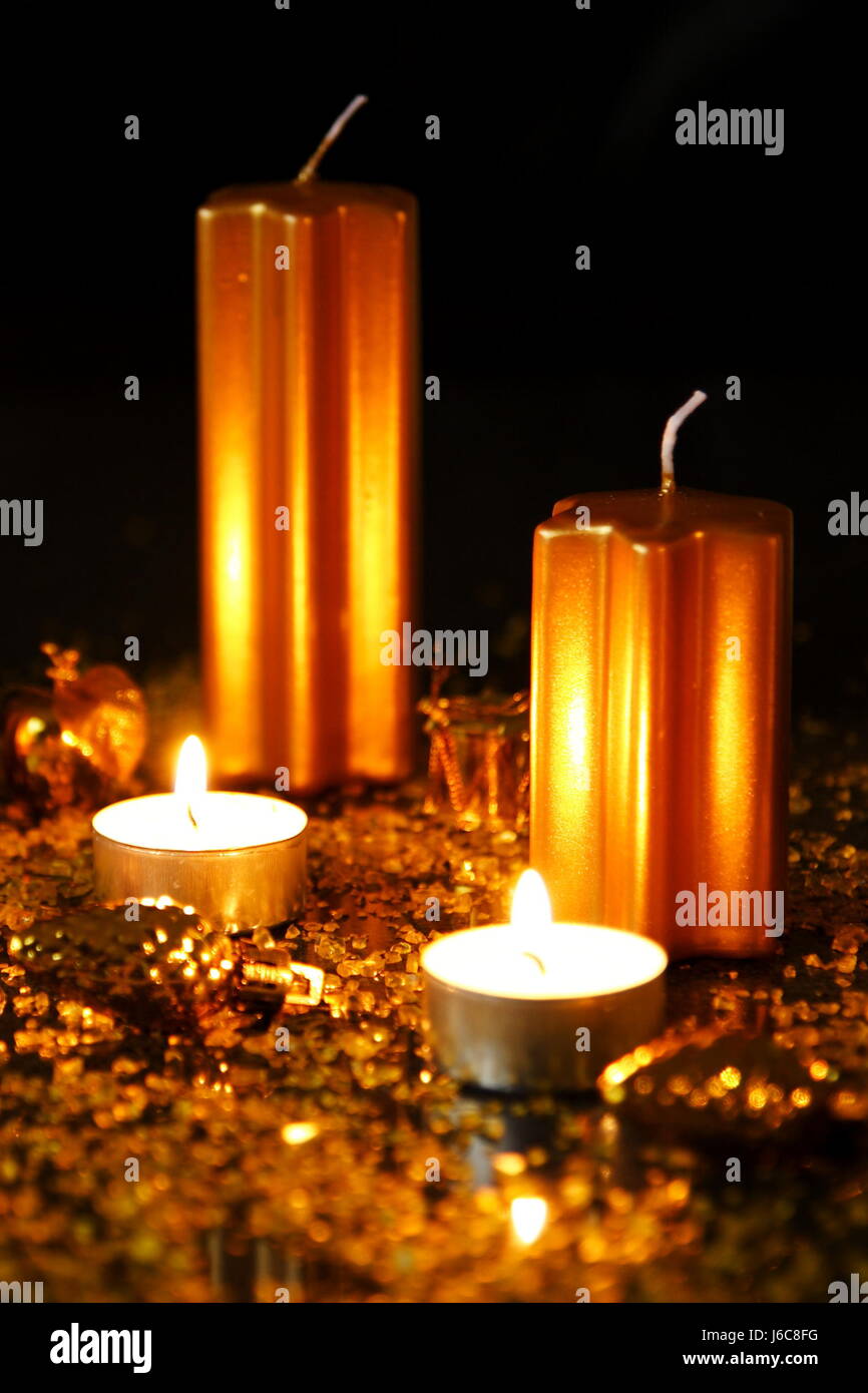 candle decoration candles tealight christmas xmas x-mas christmas decorations Stock Photo