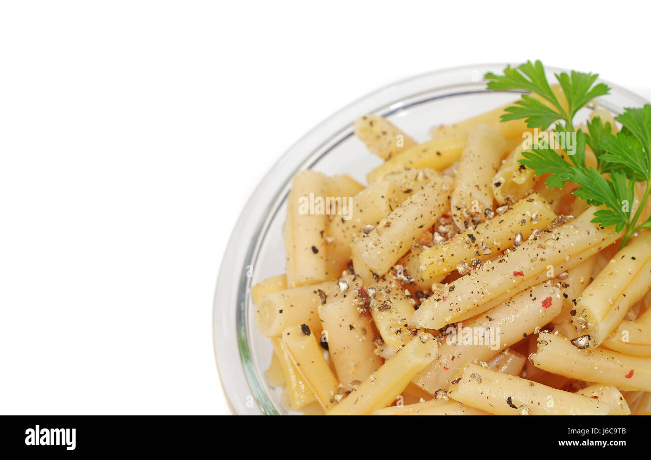 beans yellow soft beans plate boiled enclosure deficient in calories cooked Stock Photo