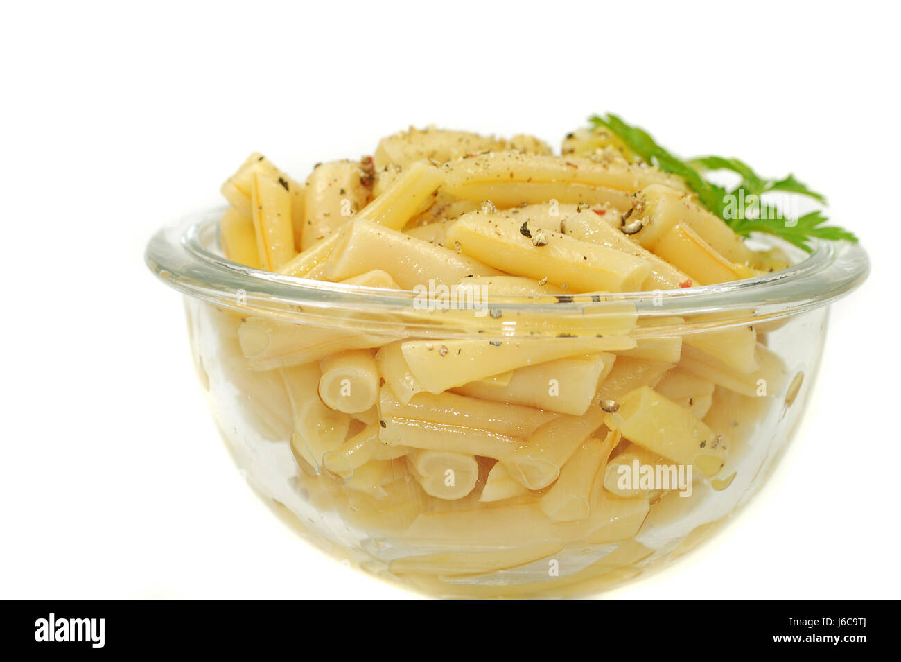 beans yellow soft beans boiled enclosure deficient in calories salad-bowl Stock Photo