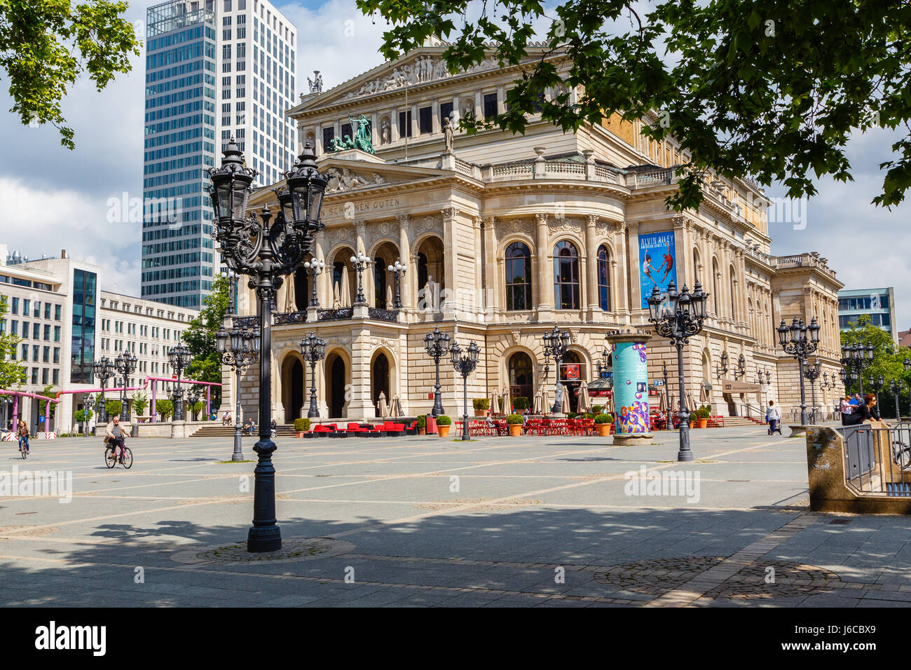 Alte Oper ('Old Opera') in Frankfurt, Germany. May 2017. Stock Photo