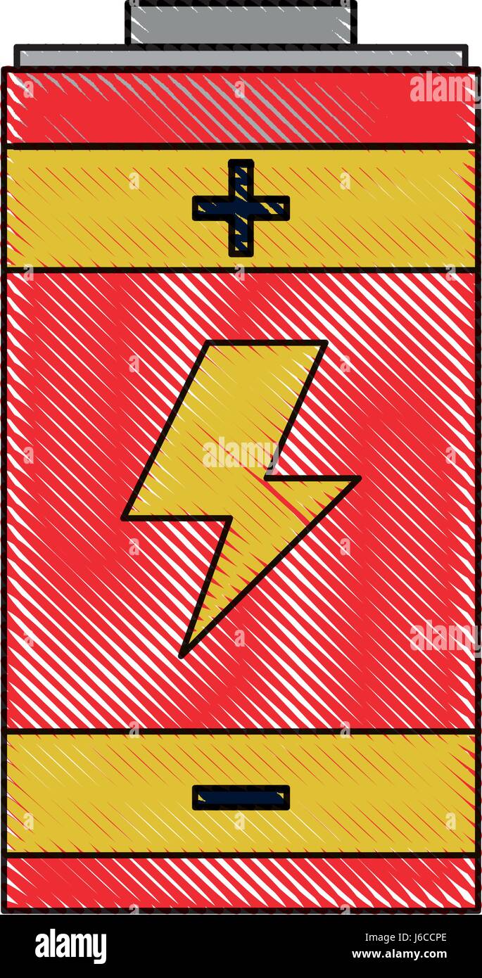 drawing battery energy power charger electric Stock Vector Image & Art
