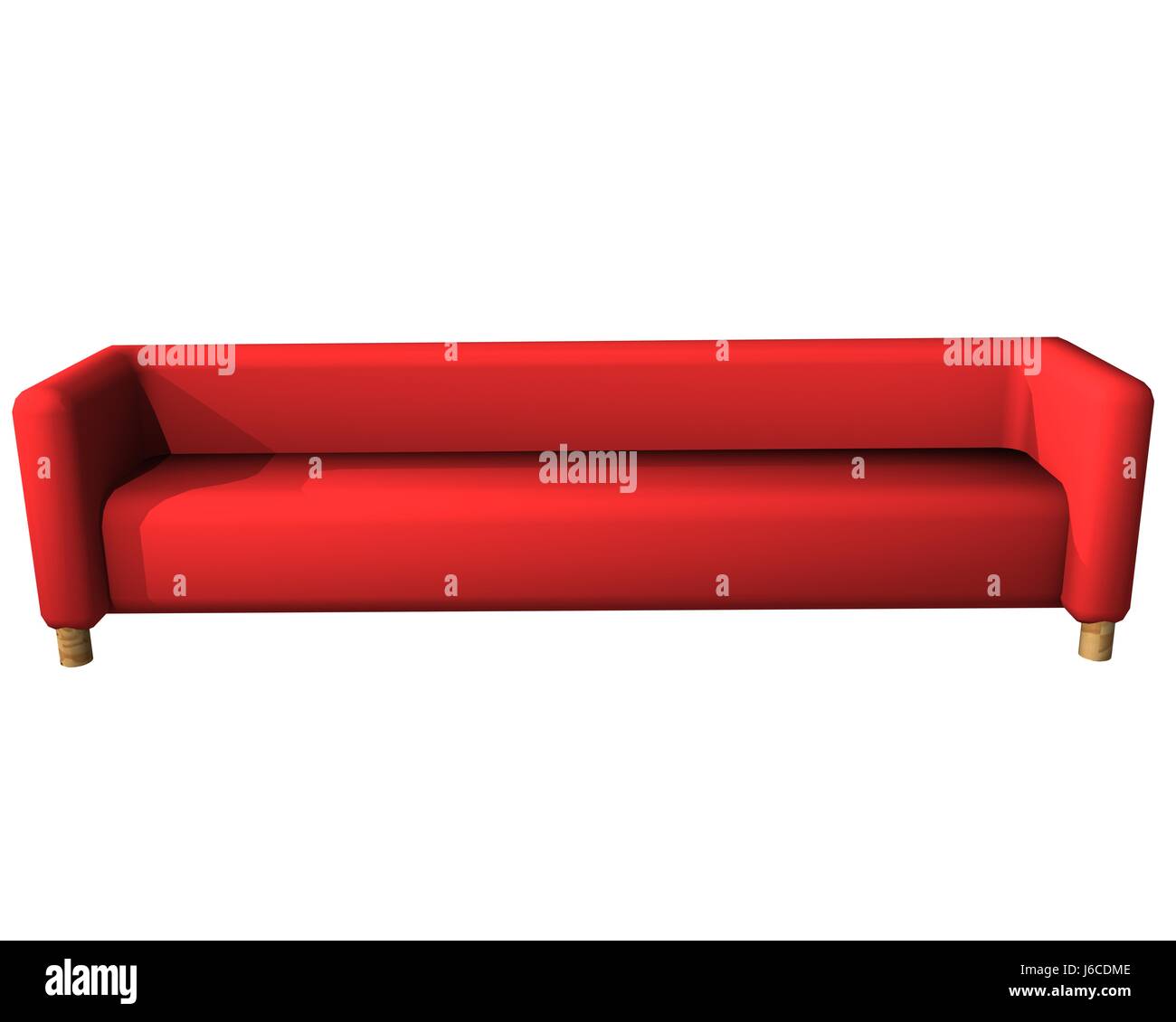 couch sofa surf red house building object life exist existence living lives Stock Photo