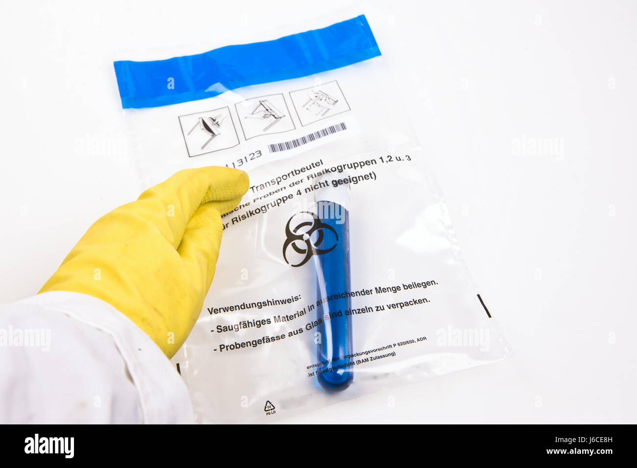 biological virus laboratory contagion paper academic work study analysis smock Stock Photo