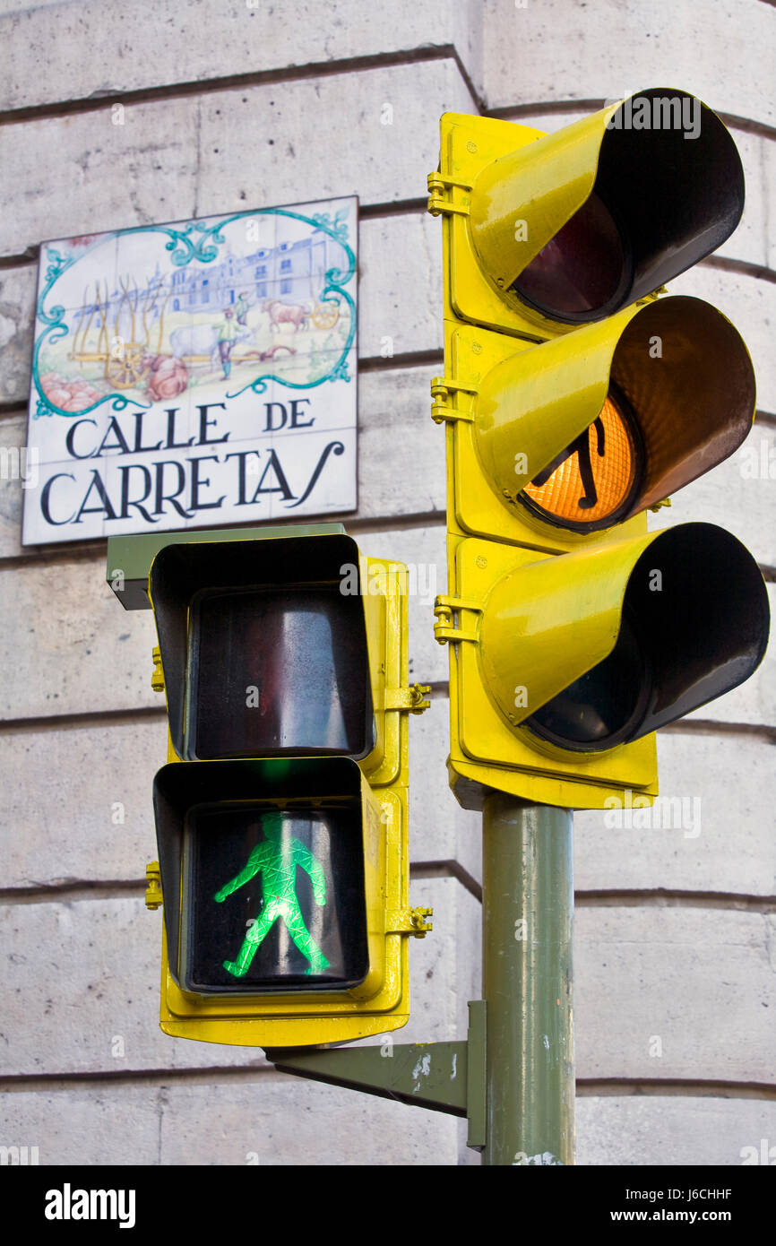 Spanish Traffic Lights Stock Photo Alamy